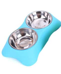 מתקן האכלה כולל 2 קערות נירוסטה