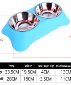 מתקן האכלה כולל 2 קערות נירוסטה